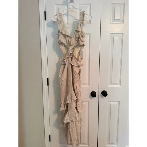 JLuxLabel Natural Sunshine Ruffle Linen Dress - Picture 7 of 9